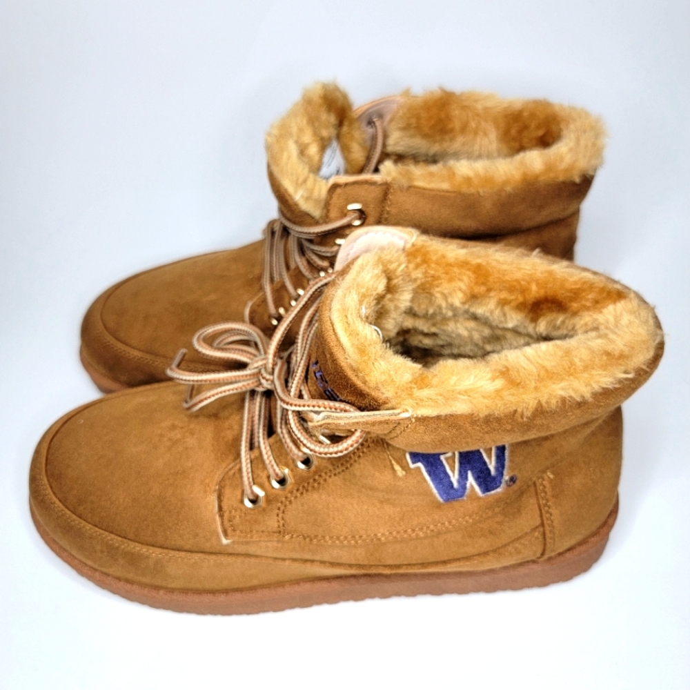 Washington Huskies Football Foco Tailgate Men's Boots Brown Sz 9 Medium Winter